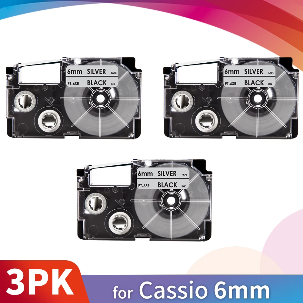 Topcolor 3PK XR-6SR черный на серебристом этикеточная лента Совместимость с Casio прибор для нанесения этикеток Принтер XR 6SR 6 мм * 8 м запечатанных лент ...
Topcolor 3PK XR-6SR черный на серебристом этикеточная лента Совместимость с Casio прибор для нанесения этикеток Принтер XR 6SR 6 мм * 8 м запечатанных лент ...