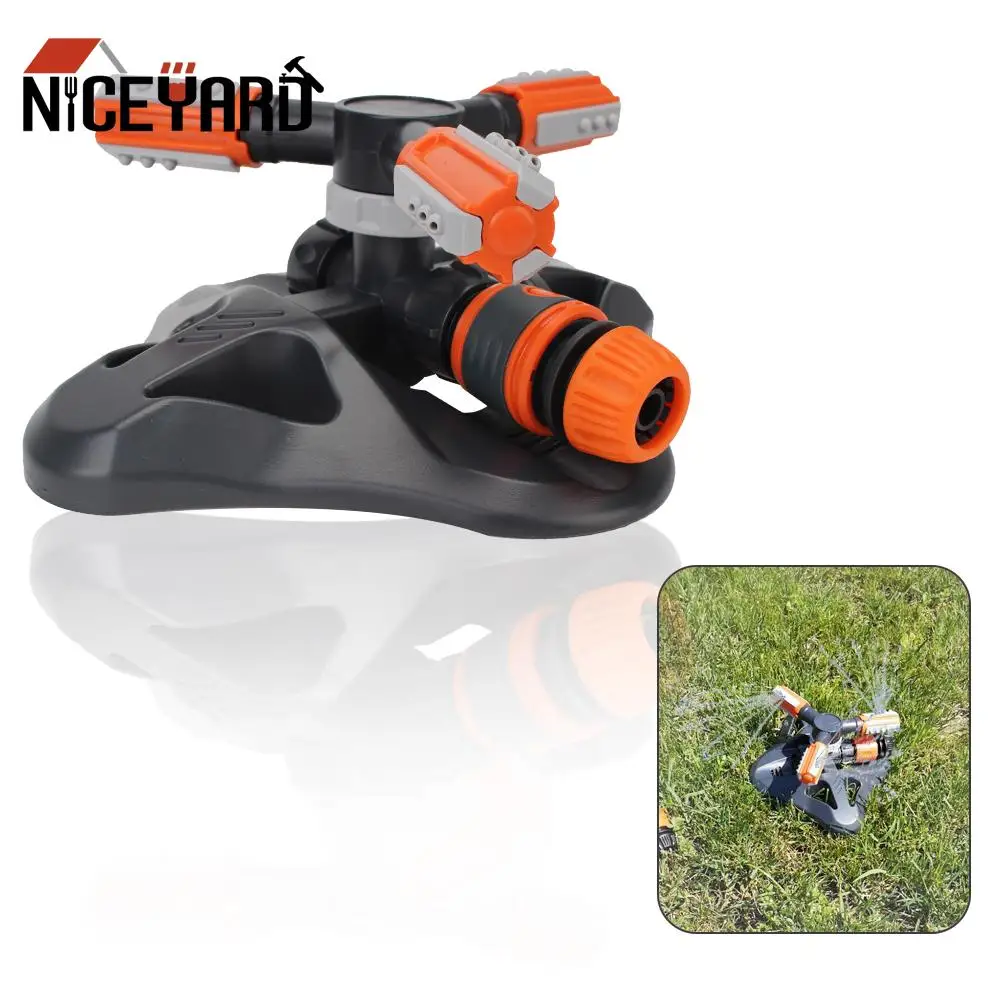 360 Degree Lawn Sprinkler Garden Agriculture Irrigation Device Grass Lawn Automatic Watering Nozzles 3-arm Rotating Sprinklers
360 Degree Lawn Sprinkler Garden Agriculture Irrigation Device Grass Lawn Automatic Watering Nozzles 3-arm Rotating Sprinklers
