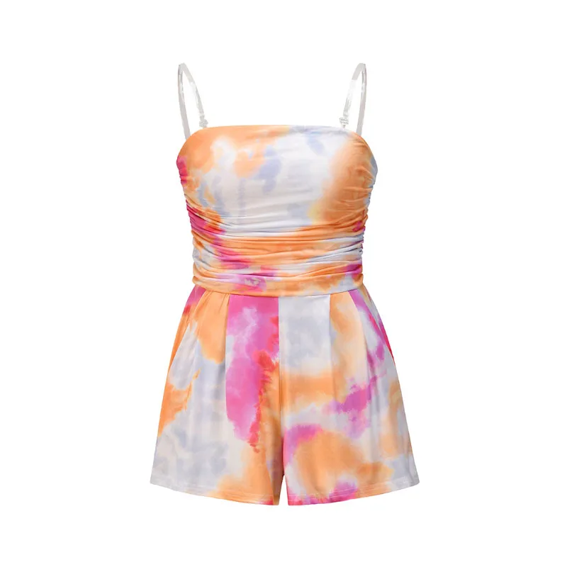 Tie Dye Boob Tube Jumpsuits Women Summer Fashion Beach Holiday Chest Wrapped Elegant Sleeveless Short Pant Backless Playsuits
Tie Dye Boob Tube Jumpsuits Women Summer Fashion Beach Holiday Chest Wrapped Elegant Sleeveless Short Pant Backless Playsuits