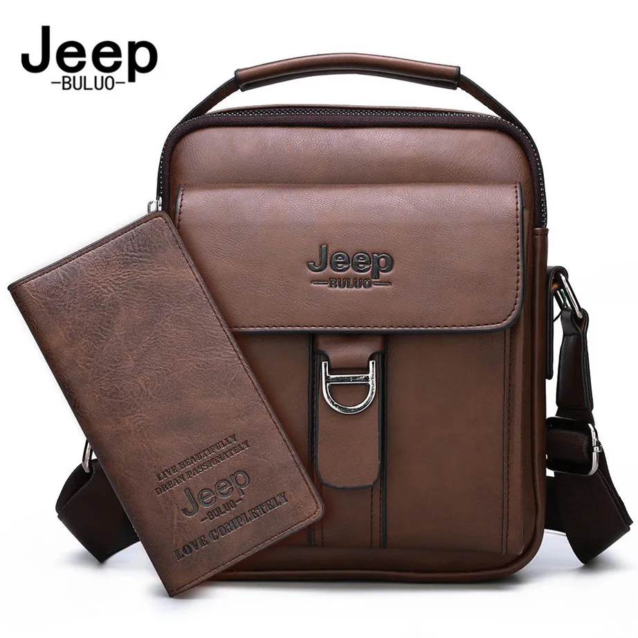 Jeep buluo Мужские кожаные переносные сумки jeep оранжевая сумка для iPad 9.7"