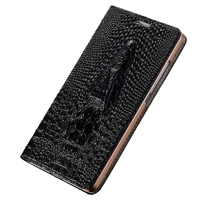 

LANGSIDI Flip phone case for Samsung s10 s8 s9 plus s7 edge A50 A70 A8-2018 s20 ultra A51 A71A32 Crocodile Genuine Leather cover