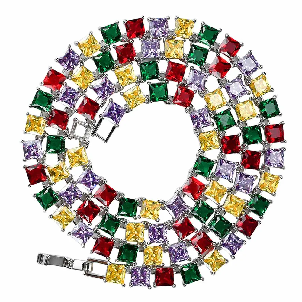 New Fashion Charm Hip Hop Personality Color AAA Zircon Necklace with Four-color Square Zircon Trendy Accessories for Men Women
New Fashion Charm Hip Hop Personality Color AAA Zircon Necklace with Four-color Square Zircon Trendy Accessories for Men Women