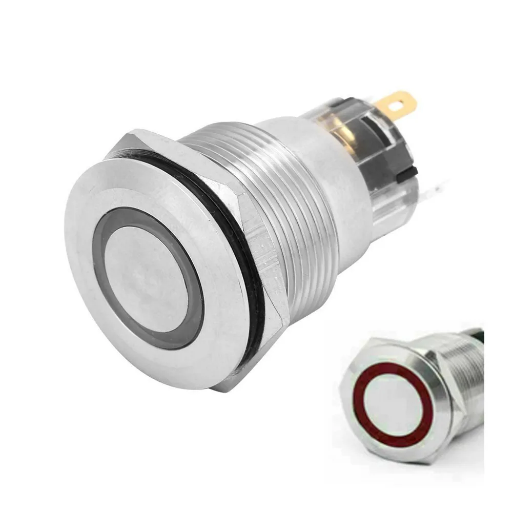 22mm 24V Ring LED Push Button Switch Stainless Steel For Car/Boat/DIY Good Contact Performance Of The Connector To Ensure Stable
22mm 24V Ring LED Push Button Switch Stainless Steel For Car/Boat/DIY Good Contact Performance Of The Connector To Ensure Stable