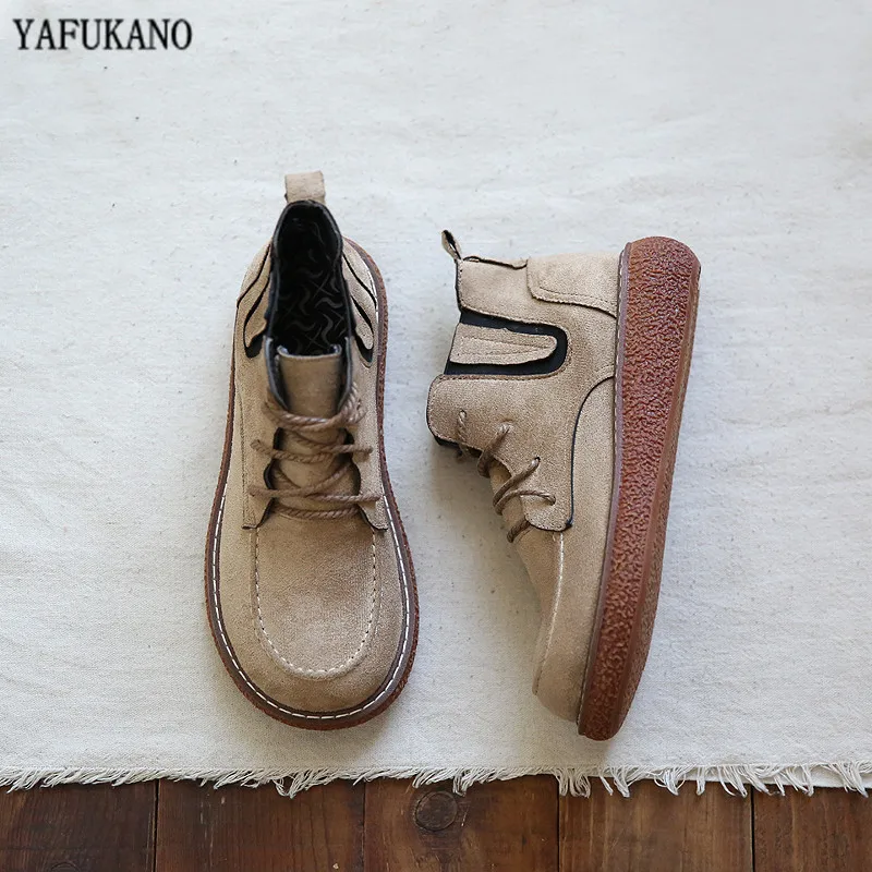 Mori Girl Literary Suede Round Toe Lace-Up Thick-Soled Big Head Shoes Comfort Casual Short Boots Retro Japanese Ankle Boots
Mori Girl Literary Suede Round Toe Lace-Up Thick-Soled Big Head Shoes Comfort Casual Short Boots Retro Japanese Ankle Boots