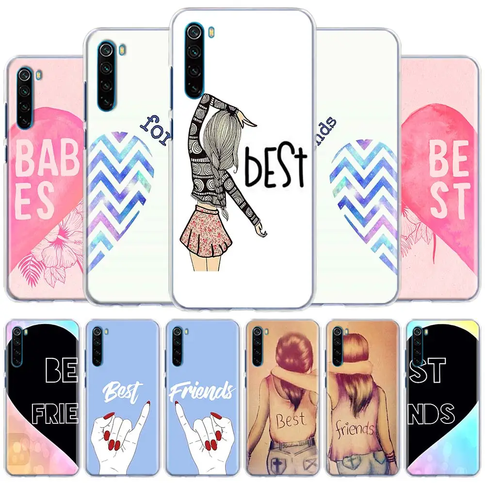 Чехол для телефона My Best Friends BFF Xiaomi Redmi Note 9 Pro 9S 6 7 8 8T 6A 7A 8A 9A 9C K20 K30 Жесткий