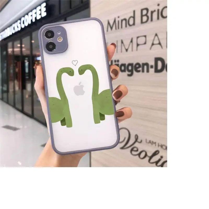 Phone Case For iPhone 12 11 Mini Pro XR XS Max 7 8 Plus X cartoon dinosaur Matte transparent Gray Cover 
Phone Case For iPhone 12 11 Mini Pro XR XS Max 7 8 Plus X cartoon dinosaur Matte transparent Gray Cover