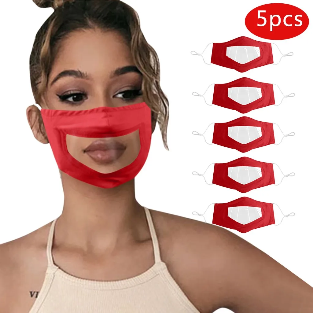 5PCS Masks With Clear Window Visible Expression Face Cover For Deaf Mute People mascarilla de tela lavable Face Mask
5PCS Masks With Clear Window Visible Expression Face Cover For Deaf Mute People mascarilla de tela lavable Face Mask