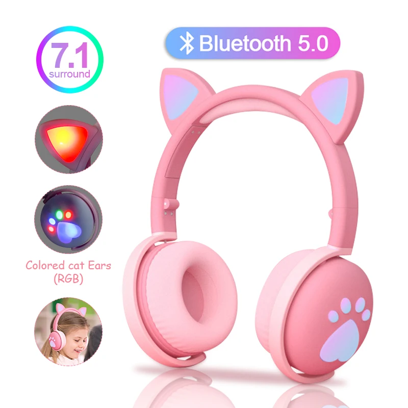 Bluetooth 5,0 беспроводные наушники «кошачьи уши» мигающие светящиеся наушники со светодиодсветильник кой HIFI стерео шумовая игровая гарнитура детские подарки
Bluetooth 5,0 беспроводные наушники «кошачьи уши» мигающие светящиеся наушники со светодиодсветильник кой HIFI стерео шумовая игровая гарнитура детские подарки