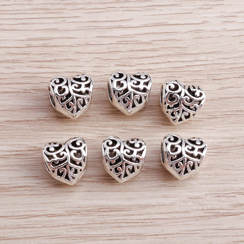 15pcs Tibetan Silver Color Alloy Heart Charms Beads for Jewelry Making DIY Handmade Bracelets Loose Spacer Beads Crafts Gift
15pcs Tibetan Silver Color Alloy Heart Charms Beads for Jewelry Making DIY Handmade Bracelets Loose Spacer Beads Crafts Gift