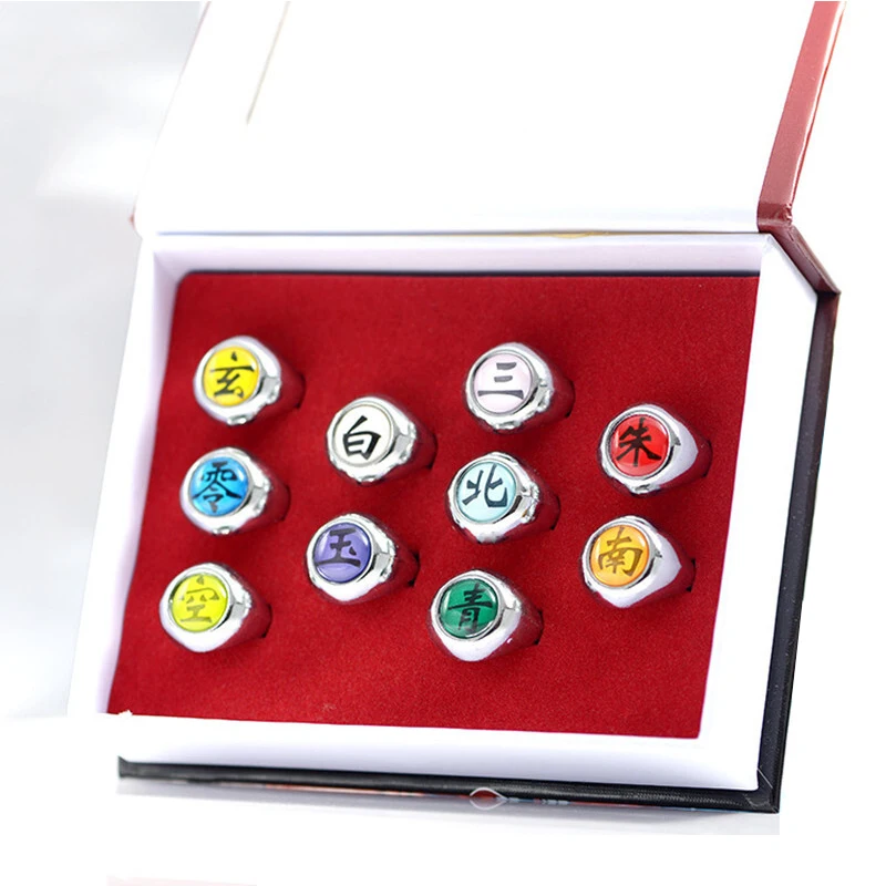 10pcs/set Cartoon Narutos Shippuuden Jewerly Cosplay Costume Rings Ninjas Fashion Table Akatsuki Membermetal Ring Accessory Set
10pcs/set Cartoon Narutos Shippuuden Jewerly Cosplay Costume Rings Ninjas Fashion Table Akatsuki Membermetal Ring Accessory Set