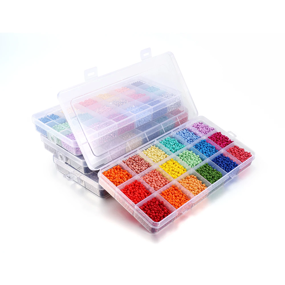 Round Beads For DIY Bracelet Necklace Jewelry Making Accessories 18 Colors 9000pcs 3mm Charm Beads Glass Seed Bead Box Set
Round Beads For DIY Bracelet Necklace Jewelry Making Accessories 18 Colors 9000pcs 3mm Charm Beads Glass Seed Bead Box Set