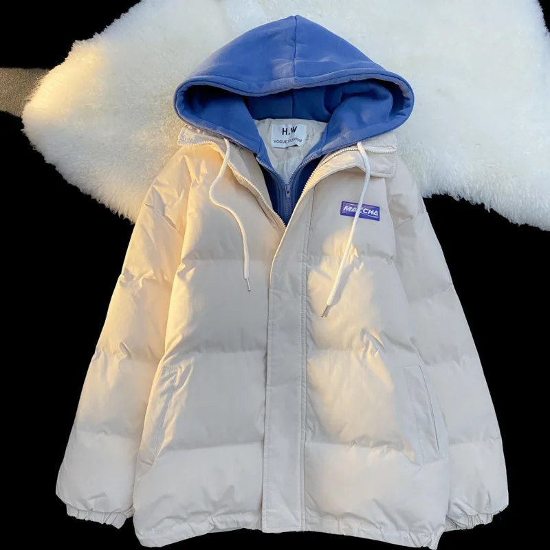 Large 2-300kg small Hong Kong flavor fake two cotton clothes 2021 new loose cotton jacket couple bread suit
Large 2-300kg small Hong Kong flavor fake two cotton clothes 2021 new loose cotton jacket couple bread suit