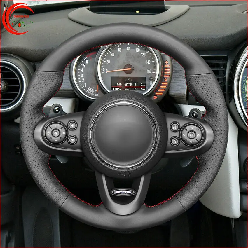 Black Leather Wrap Steering Wheel Cover for Mini Clubman Convertible Countryman
Black Leather Wrap Steering Wheel Cover for Mini Clubman Convertible Countryman