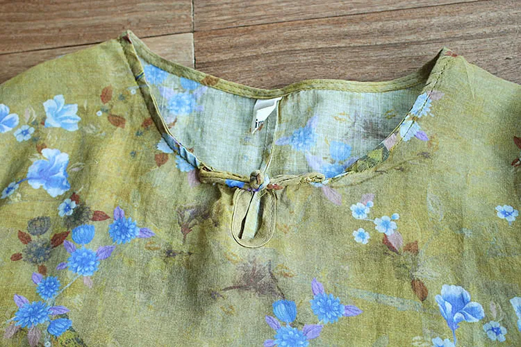 2021 New Summer Artistic Vintage Short Sleeve Women Shirt Round Neck Printed Irregular Ramie Lady Top Pullover Round Neck Blusas
2021 New Summer Artistic Vintage Short Sleeve Women Shirt Round Neck Printed Irregular Ramie Lady Top Pullover Round Neck Blusas
