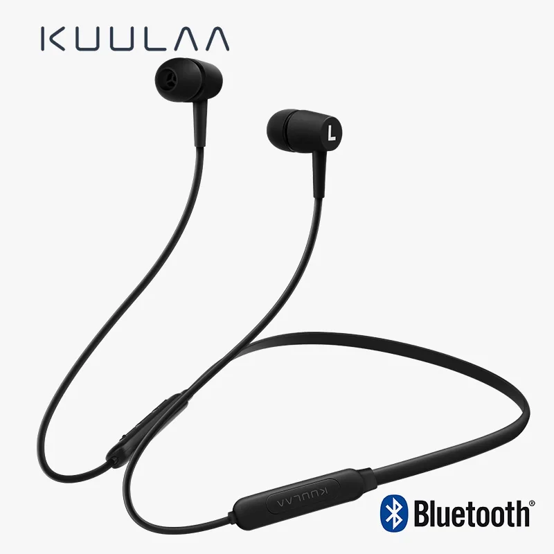 KUULAA Bluetooth наушники беспроводные в ухо Шейная Спортивная гарнитура свободные 5 0