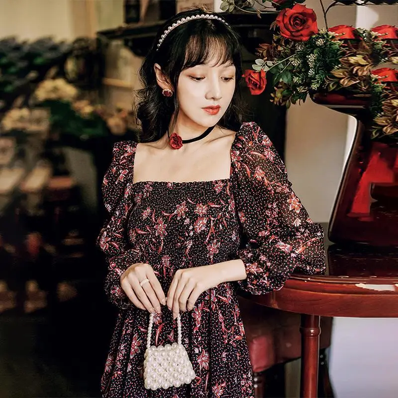 Party Dress Female Long Sleeve One-piece Dress Korean 2020 Autumn French Vintage Dress Women Casual Elegant Retro Evening
Party Dress Female Long Sleeve One-piece Dress Korean 2020 Autumn French Vintage Dress Women Casual Elegant Retro Evening