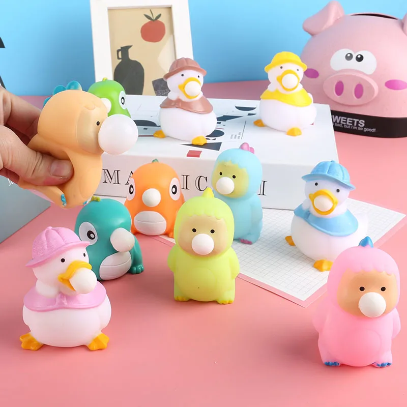 Cute Spit Bubbles Duck Dinosaur Vent The Ball Crowded Stress Creative Funny Toy Decompression Unzip Toy Kids Christmas Gift
Cute Spit Bubbles Duck Dinosaur Vent The Ball Crowded Stress Creative Funny Toy Decompression Unzip Toy Kids Christmas Gift