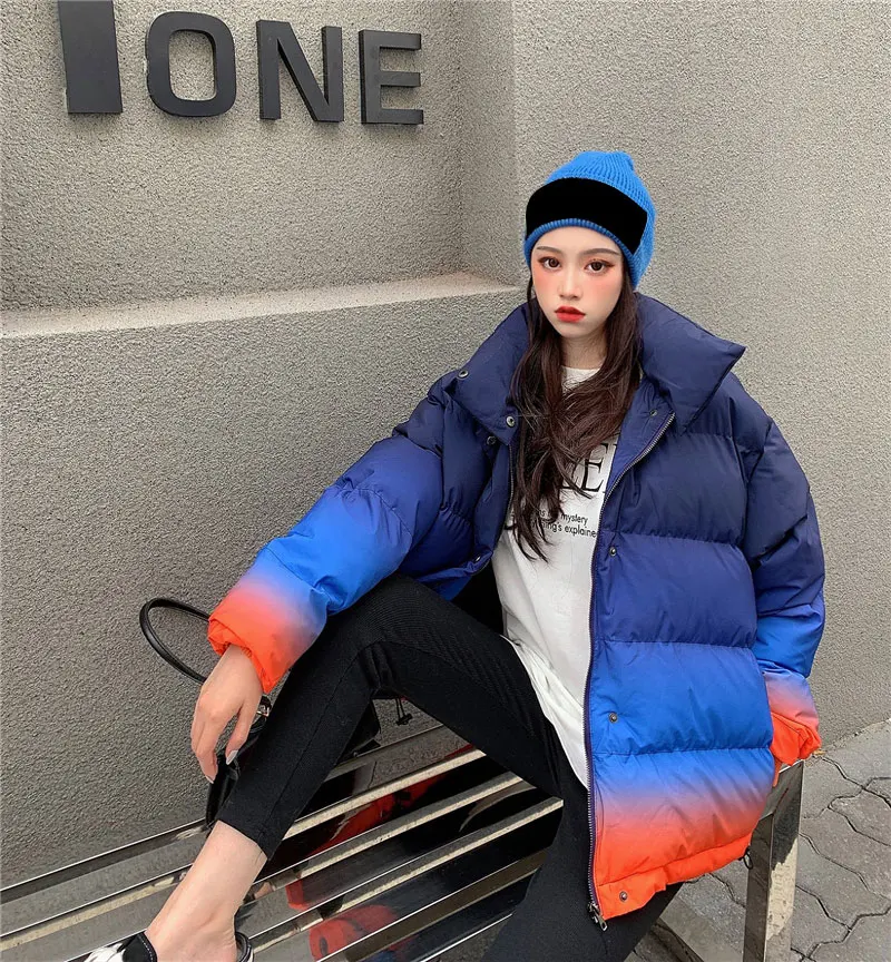 Korea Women Winter Rainbow Color Fashion Parkas Female Warm Thick Coat Thermal Bread Parkas
Korea Women Winter Rainbow Color Fashion Parkas Female Warm Thick Coat Thermal Bread Parkas