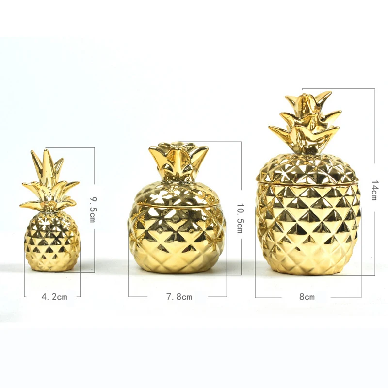 Ceramic Pineapple Storage Tank Candle Container Sugar Jar Craft Desktop Piggy Bank Seal Pot with Dustproof Cover Home Decor Gift
Ceramic Pineapple Storage Tank Candle Container Sugar Jar Craft Desktop Piggy Bank Seal Pot with Dustproof Cover Home Decor Gift