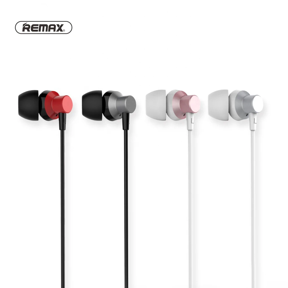 

REMAX RM-512 Dynamic In Ear Wired Control Headphones Gaming Sports Earphones Metal Stereo Noise Reduction Earbuds 3.5MM With Mic