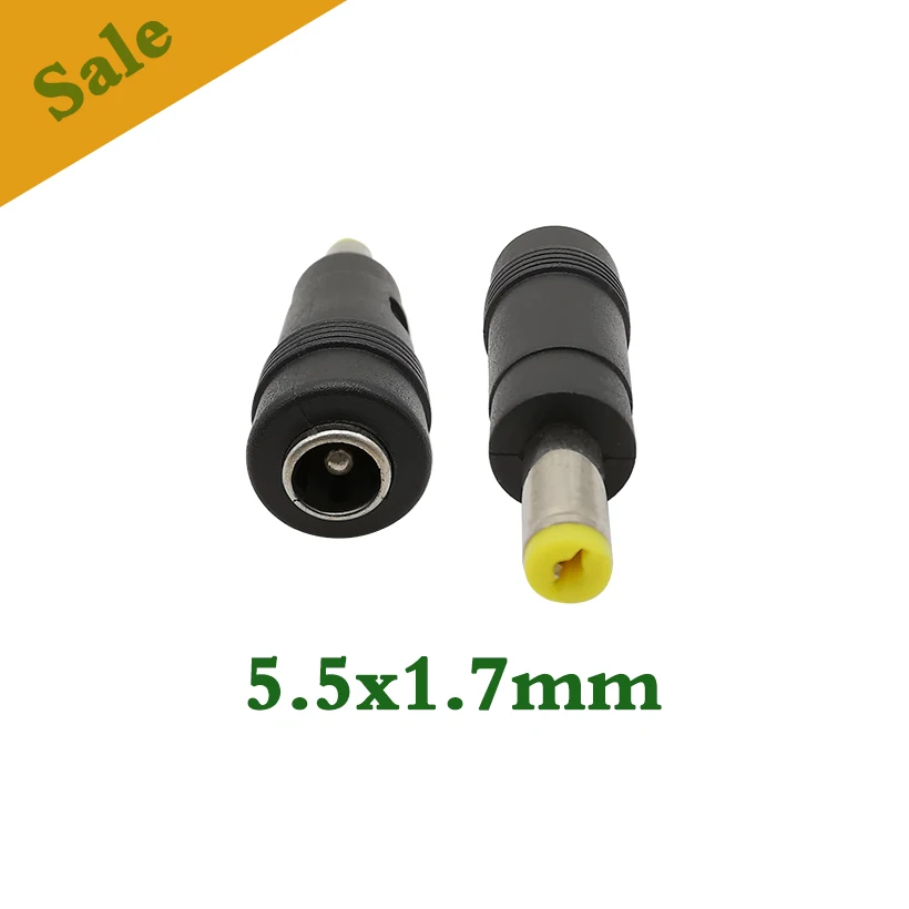 10Pcs 5.5*2.1 to 5.5*1.7mm DC Power Converter Head 5.5x2.1mm Female Jack to 5.5x1.7mm Male Plug DC Charger Socket Plug Connector
10Pcs 5.5*2.1 to 5.5*1.7mm DC Power Converter Head 5.5x2.1mm Female Jack to 5.5x1.7mm Male Plug DC Charger Socket Plug Connector