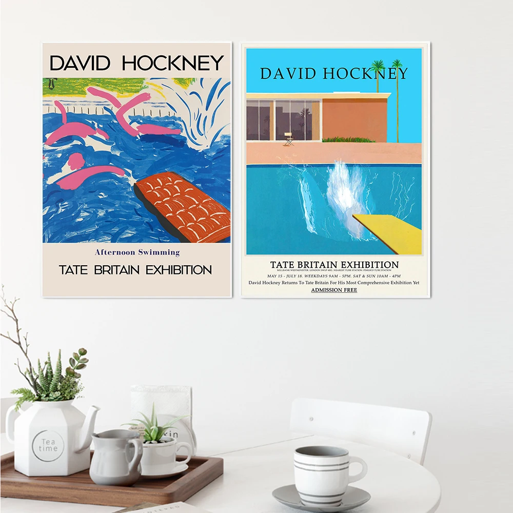 David Hockney Art Exhibition Poster A Bigger Splash Canvas Painting Modern Minimalist Abstract Wall Pictures Office Home Decor 
David Hockney Art Exhibition Poster A Bigger Splash Canvas Painting Modern Minimalist Abstract Wall Pictures Office Home Decor