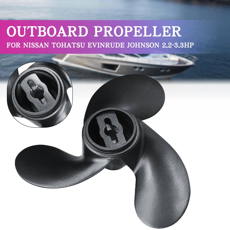 Black 3 Blades Aluminum Alloy Propeller 7.4 x 5.7 Marine Propeller 2.2-3.3HP R Rotation For Nissan Tohatsu Evinrude Johnson Part
Black 3 Blades Aluminum Alloy Propeller 7.4 x 5.7 Marine Propeller 2.2-3.3HP R Rotation For Nissan Tohatsu Evinrude Johnson Part
