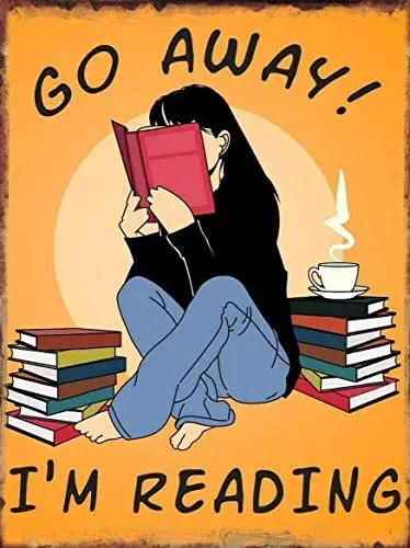 Go Away I'm Reading Student Study Tin Metal Sign School Library Classroom Indoor and Outdoor Wall Decoration School
Go Away I'm Reading Student Study Tin Metal Sign School Library Classroom Indoor and Outdoor Wall Decoration School