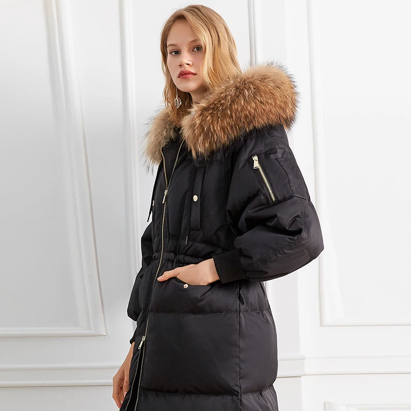 Winter Women White Duck Down Parkas Genuine Raccoon Fur Collar Hooded Warm Long Slim Jacket High Quality White Duck Down Coat
Winter Women White Duck Down Parkas Genuine Raccoon Fur Collar Hooded Warm Long Slim Jacket High Quality White Duck Down Coat