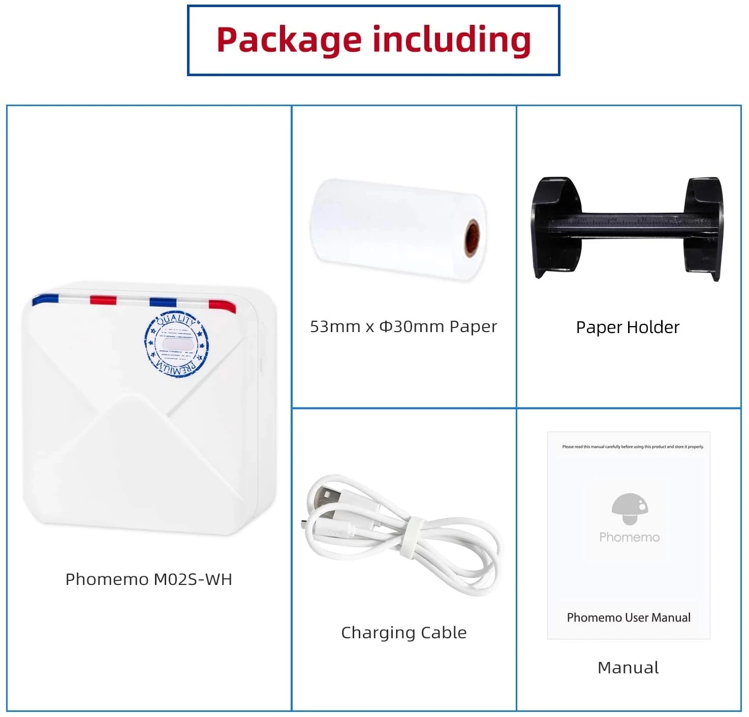 Phomemo Portable M02S Mini Thermal Printer Wireless Bluetooth 300dpi HD Mobile Handheld Pocket Photo Sticker Printer for Iphone
Phomemo Portable M02S Mini Thermal Printer Wireless Bluetooth 300dpi HD Mobile Handheld Pocket Photo Sticker Printer for Iphone