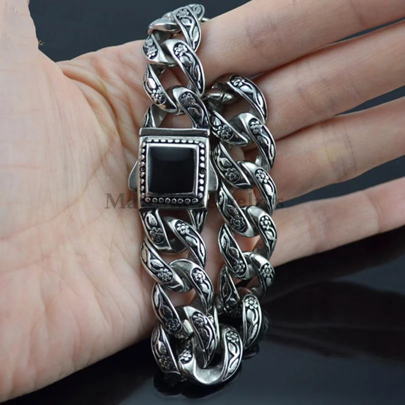 14mm Men Women Retro Bracelet Stianless Steel Bracelet Chain Bangle Cuban Curb Hand Jewelry Gifts
14mm Men Women Retro Bracelet Stianless Steel Bracelet Chain Bangle Cuban Curb Hand Jewelry Gifts