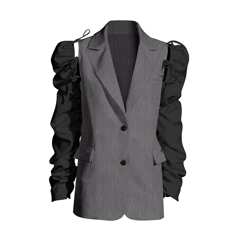 2020 Autumn New Women's Solid Color Lapel Loose Detachable Bubble Long Sleeve Suit for Women Jacket
2020 Autumn New Women's Solid Color Lapel Loose Detachable Bubble Long Sleeve Suit for Women Jacket