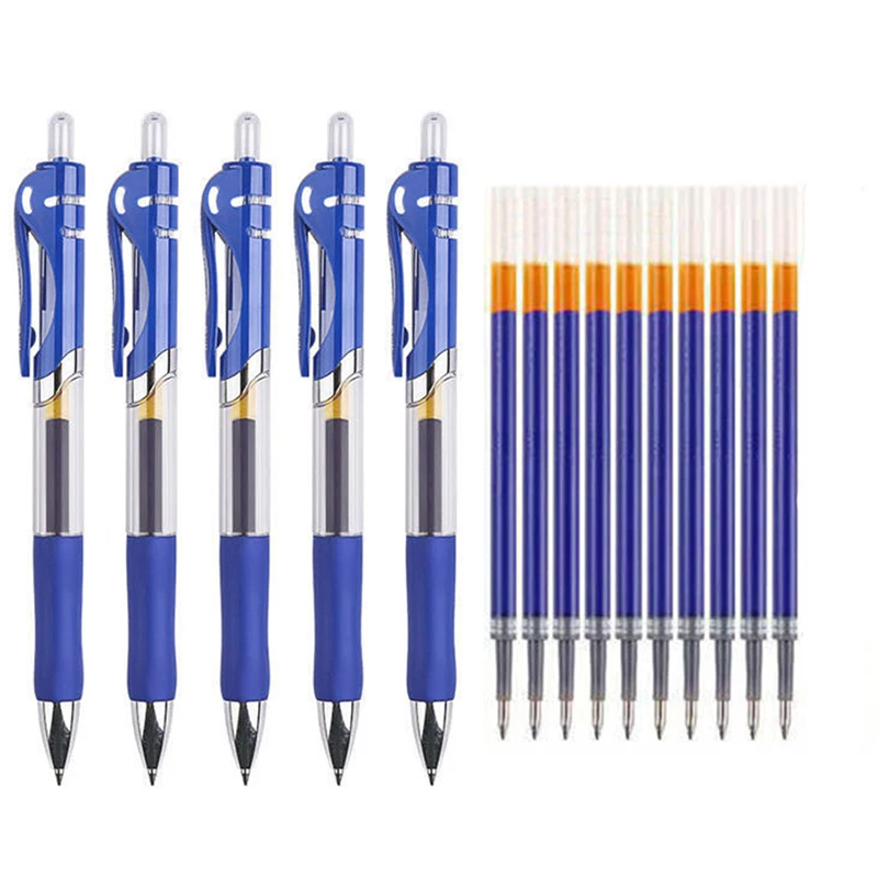 Набор гелевых ручек со сменными стержнями, 0,5 мм, черные/красные/синие чернила 
Набор гелевых ручек со сменными стержнями, 0,5 мм, черные/красные/синие чернила