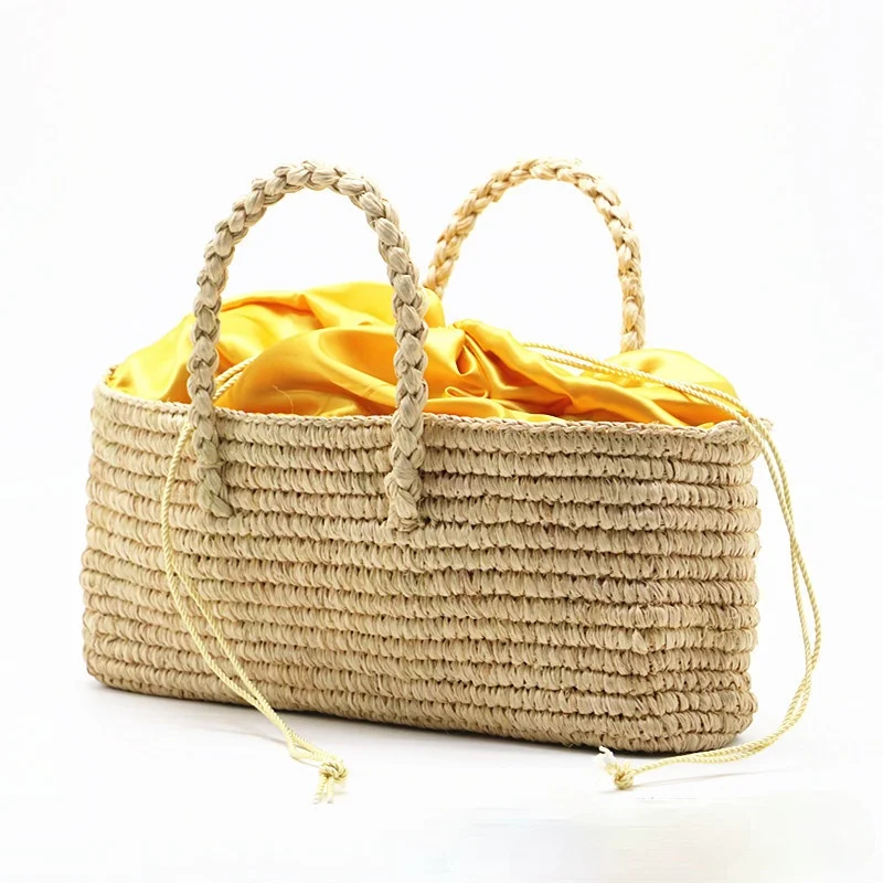 Summer Handmade Rattan Straw Bag Women Drawstring Soft-Faced Solid Handbag Women'S Simple Leisure Vacation Handbag Woman 2021
Summer Handmade Rattan Straw Bag Women Drawstring Soft-Faced Solid Handbag Women'S Simple Leisure Vacation Handbag Woman 2021