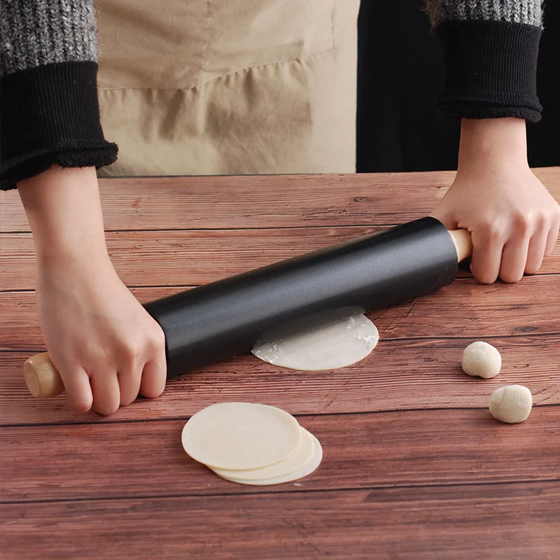 Non-Sticky Steel Rolling Pin Roller Movable flour Roll stick Skin Artifact Rolling Pin Bread Stick
Non-Sticky Steel Rolling Pin Roller Movable flour Roll stick Skin Artifact Rolling Pin Bread Stick