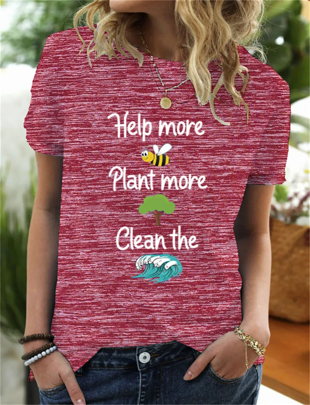 Help More Bee Plant More Tree Clean the Sea Funny T Shirt Women Oversized Streetwear Aesthetic Tops Tee Women
Help More Bee Plant More Tree Clean the Sea Funny T Shirt Women Oversized Streetwear Aesthetic Tops Tee Women