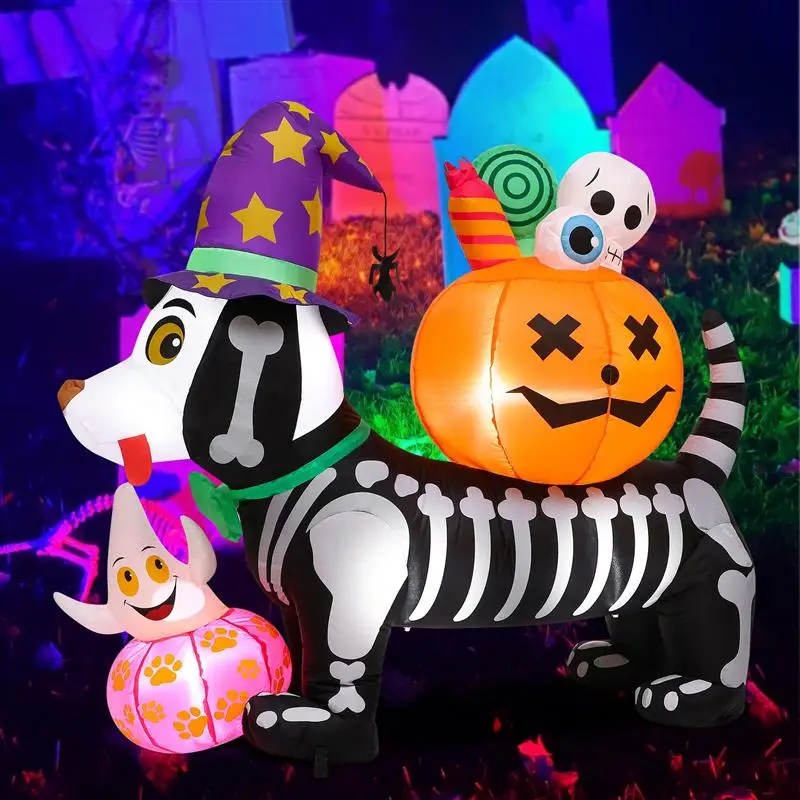 UNOMOR Halloween Inflatable Model 150cm LED Lighted Skeleton Dog Ghost Pumpkin Yard Ornaments Blow up Halloween Supplies
UNOMOR Halloween Inflatable Model 150cm LED Lighted Skeleton Dog Ghost Pumpkin Yard Ornaments Blow up Halloween Supplies
