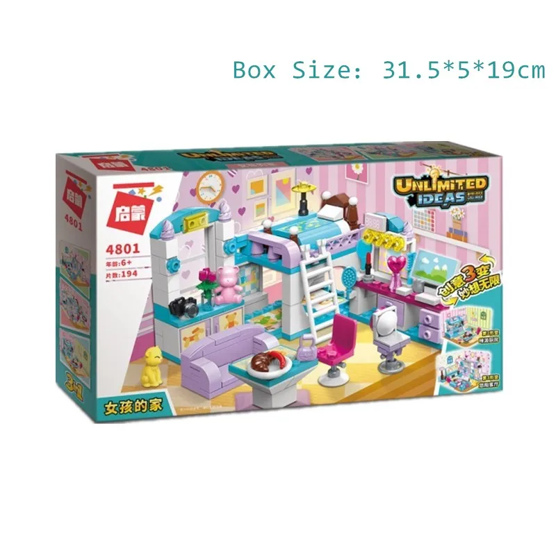 Girls Home Blocks 3 in 1 Bedroom Living Room Building Bricks Assembly Children Toys for Girls Gifts Compatible 194PCS 
Girls Home Blocks 3 in 1 Bedroom Living Room Building Bricks Assembly Children Toys for Girls Gifts Compatible 194PCS