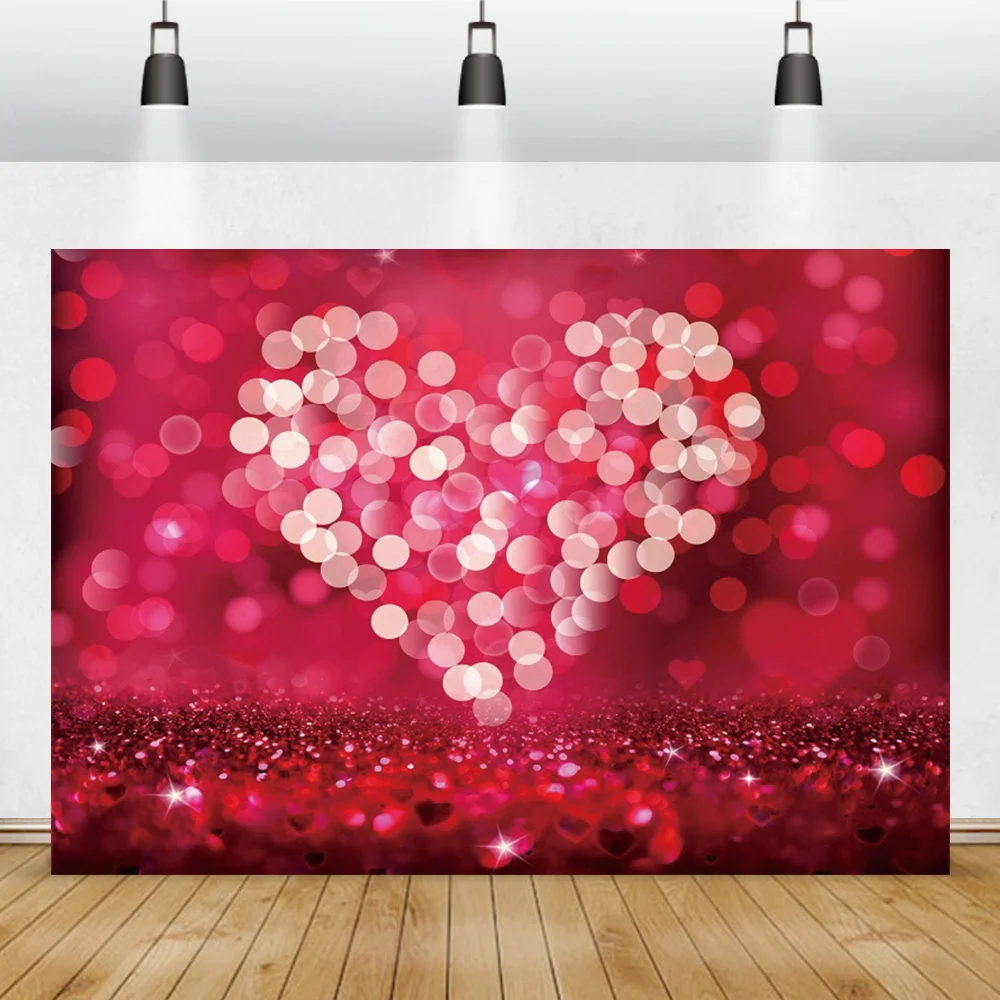 Red Love Heart Polka Dots Valentine's Day Interior Decor Photo Backdrop Shiny Light Bokeh Family Portrait Photography Background
Red Love Heart Polka Dots Valentine's Day Interior Decor Photo Backdrop Shiny Light Bokeh Family Portrait Photography Background