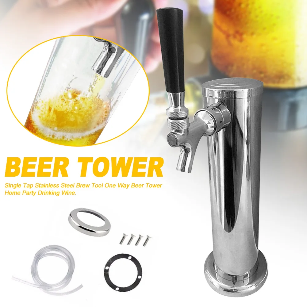 Drinking Wine Easy Install Beer Tower Bar Accessories Adjustable Draft One Way Brew Tool Stainless Steel Single Tap Dispensing
Drinking Wine Easy Install Beer Tower Bar Accessories Adjustable Draft One Way Brew Tool Stainless Steel Single Tap Dispensing