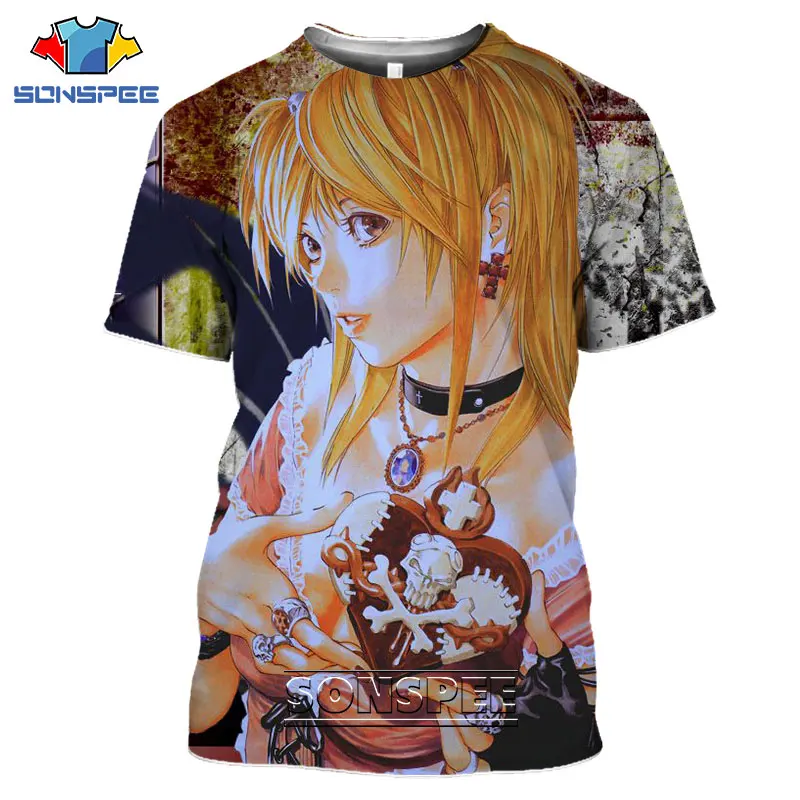 SONSPEE 3D Print Death Note Misa Women Men's Anime Tee Tops Casual Streetwear O-Neck Hip Pop Harajuku T Shirt Plus Size Shirts
SONSPEE 3D Print Death Note Misa Women Men's Anime Tee Tops Casual Streetwear O-Neck Hip Pop Harajuku T Shirt Plus Size Shirts