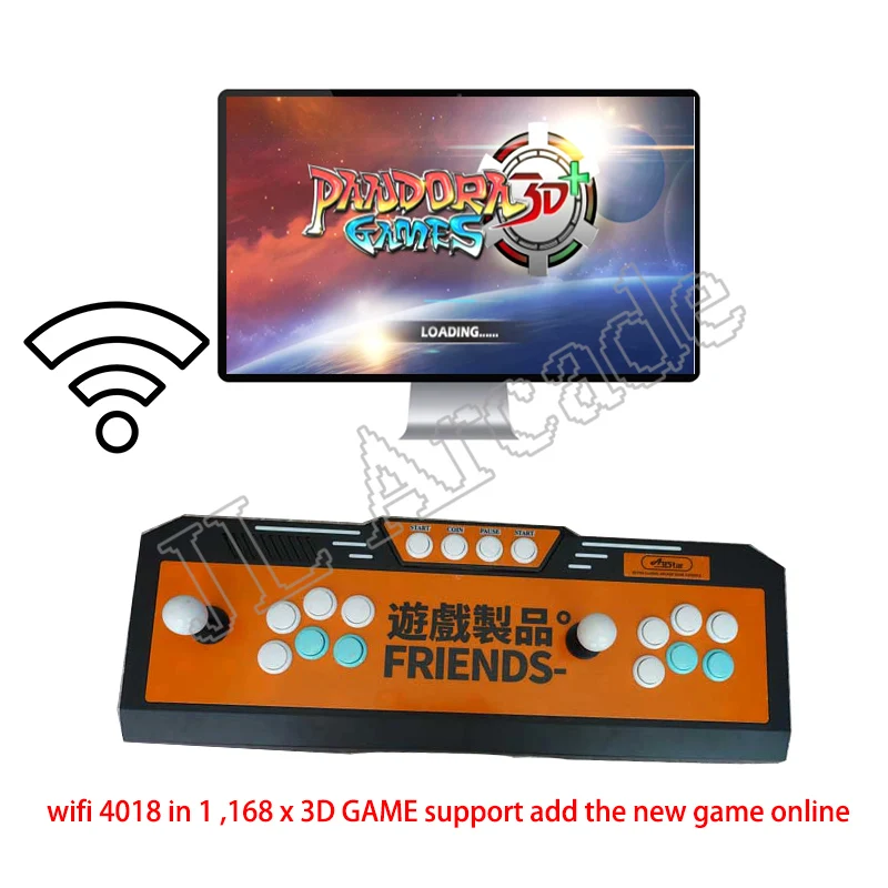 

Latest Pandora 3D Arcade 8000 in 1 wifi Version LED Button Zero Delay Joystick Contoller Retro Arcade Pandoras Console