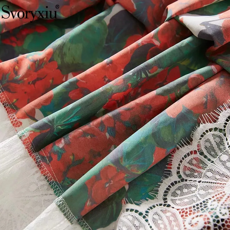 Svoryxiu Runway Summer Party Mermaid Maxi Dresses Women's Elegant Flower Print Patchwork Lace Plus Size Tank Long Dress S---5XL 
Svoryxiu Runway Summer Party Mermaid Maxi Dresses Women's Elegant Flower Print Patchwork Lace Plus Size Tank Long Dress S---5XL