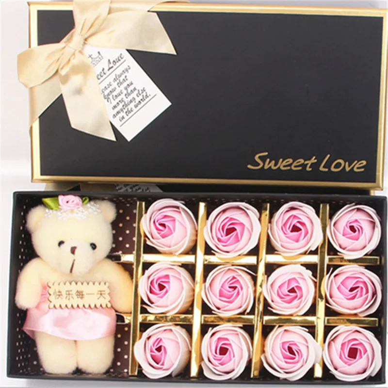12/18 pcs Artificial Flowers Rose Soap Flower Gift Box Valentine's Day Creative Gift Artificial Flower Wedding Home Decoration
12/18 pcs Artificial Flowers Rose Soap Flower Gift Box Valentine's Day Creative Gift Artificial Flower Wedding Home Decoration