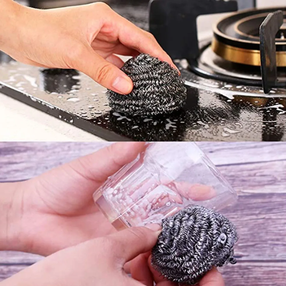 Stainless Steel Cleaning Ball Brushes Household Cleaning Products Dishwashing Sponges With Wire Kitchen Tools
Stainless Steel Cleaning Ball Brushes Household Cleaning Products Dishwashing Sponges With Wire Kitchen Tools