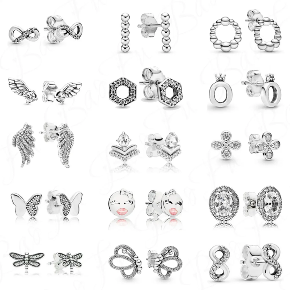Genuine 925 Sterling Silver Stud Earrings Shiny Angel Wings Butterfly Dragonfly Unlimited Love Suitable for Women's Jewelry
Genuine 925 Sterling Silver Stud Earrings Shiny Angel Wings Butterfly Dragonfly Unlimited Love Suitable for Women's Jewelry