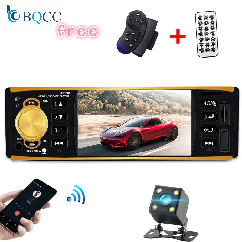 Авторадио 1 Din автомобильный Радио 12 в аудио стерео FM Станция Bluetooth MP5 плеер камера