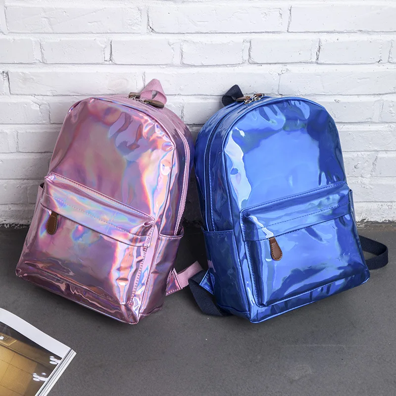 2020 Leather Backpack School Bags 2019 New Women Mini Travel Laser Shoulder Bag Pu Holographic | Багаж и сумки