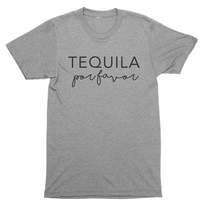 Tequila Por Favor Funny Tequila Shirt Women Graphic Tee fashion slogan funny drinking lover Vacation Tshirt Workout Shirt -J817
Tequila Por Favor Funny Tequila Shirt Women Graphic Tee fashion slogan funny drinking lover Vacation Tshirt Workout Shirt -J817