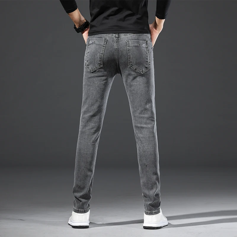 New Men Streetwear Vintage gray Slim fit Jeans Trousers Male Simple Style Cotton High quality Casual Straight Denim pants
New Men Streetwear Vintage gray Slim fit Jeans Trousers Male Simple Style Cotton High quality Casual Straight Denim pants